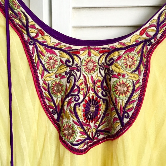 {Indian Kurti Tunic} Colorful Embroidered Dress, 8 - Picture 5 of 8